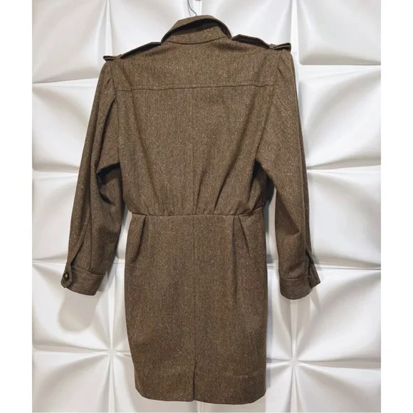 ysl brown dress Ysl Safari Dress – Here Studio